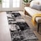 World Rug Gallery Modern Abstract Design Non Shedding Soft Area Rug 2' x 7' Black 402BLACK2x7 - alternate 1